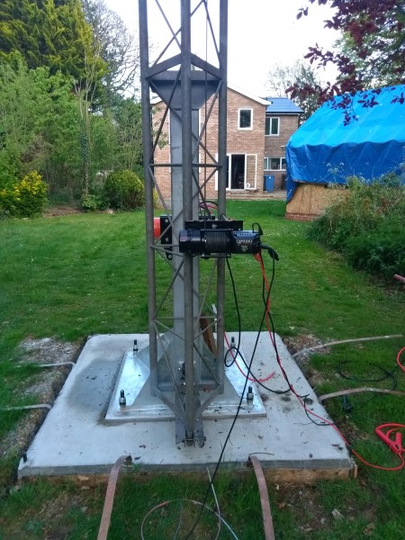 Raising winch